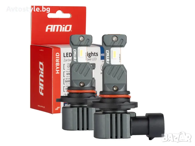 Крушки AMIO HYBRID LED HIR2 6000K Canbus 60W, снимка 1