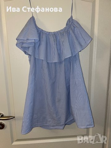 Страхотна блуза топ туника Zara рае с богат набран волан на деколтето , снимка 2 - Корсети, бюстиета, топове - 36715424