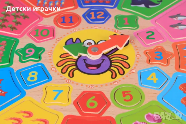 Образователен часовник и пъзел, учим се да броим, снимка 4 - Образователни игри - 49070821