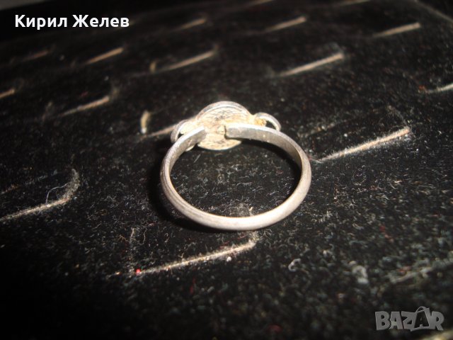 СТАРИНЕН МАЙСТОРСКА ИЗРАБОТКА СРЕБЪРЕН ПРЪСТЕН 19363, снимка 8 - Антикварни и старинни предмети - 31543717