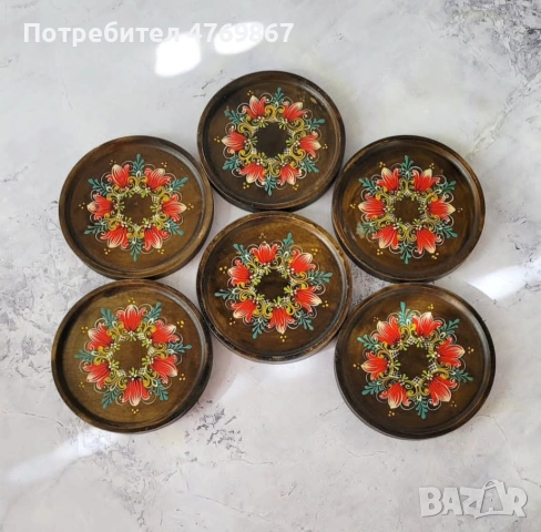 Дървени поставки за чаши