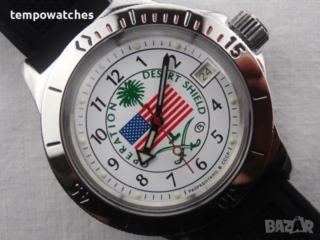 ВОСТОК АМФИБИЯ АВТОМАТИЧЕН -“DESERT SHIELD” ref: 120065, снимка 12 - Мъжки - 42202023
