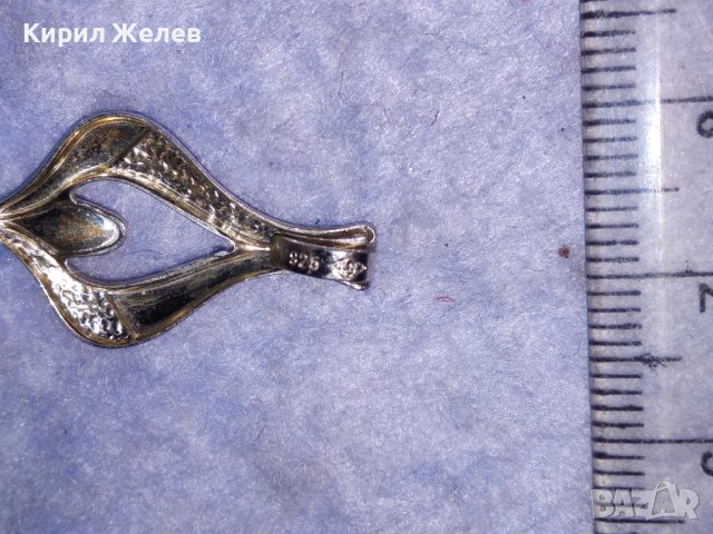 СТИЛЕН ИЗИСКАН СРЕБЪРЕН АРТ ПЕНДАНТ МАРКОВО СРЕБРО 925 ФИНО АЖУРНО БИЖУ МЕДАЛЬОН 32130, снимка 5 - Колиета, медальони, синджири - 40502119