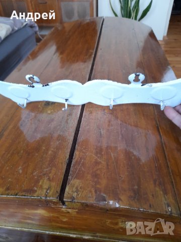 Стара емайлирана закачалка #2, снимка 2 - Антикварни и старинни предмети - 35075502