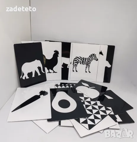 Монтесори Карти за визуална стимулация за бебета, снимка 1