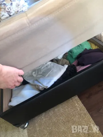 Холов ъглов диван с функция сън и ракла, снимка 7 - Дивани и мека мебел - 48827414