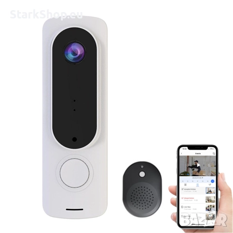 T33 Смарт видео звънец PIR детекция на движение, снимка 4 - Други - 52921274