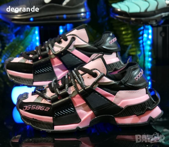 Сникърси Dolce&Gabbana в чернo и розово