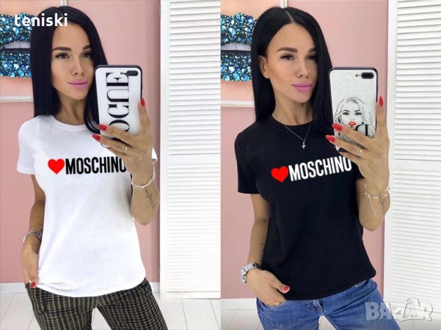  Дамска тениска Love Moschino принт 10 модела и всички размери , снимка 3 - Тениски - 28598783