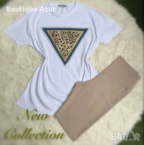 дамски комплекти тениска и къс клин с череши , снимка 6 - Комплекти - 50332047