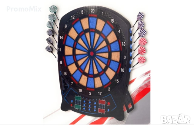 Дартс игра Elektronisches Dart Spiel 212607 Електронен стрелички с пластмасов връх, снимка 3 - Образователни игри - 54216075