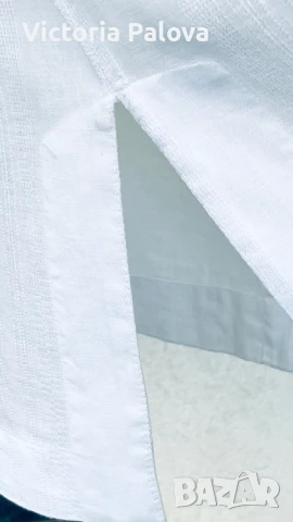 Бяла рокля/туника  H&M 100% лен, снимка 6 - Рокли - 50505257