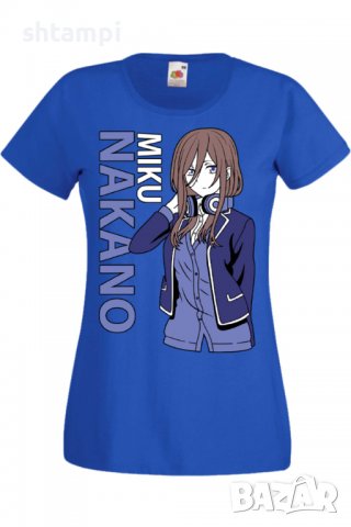 Дамска тениска The Quintessential Quintuplets Miku Nakano,Анимация,игра,Празник,Повод., снимка 4 - Тениски - 38074673
