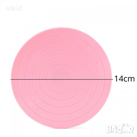 компактна малка въртяща поставка подложка основа за торта плато пластмаса , снимка 6 - Други - 19265033