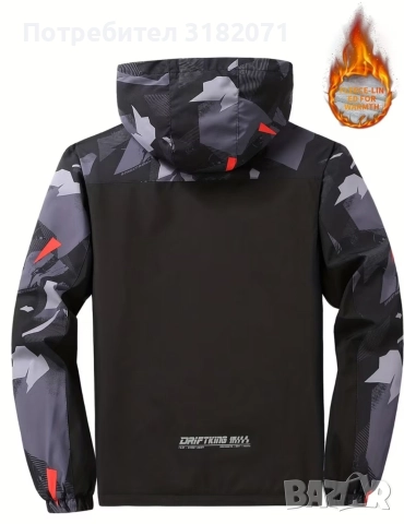 3XL зимно яке с качулка и топла мека подплата, снимка 2 - Якета - 52982342