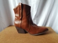 № 40 дамски кожени боти в каубойски стил в кафяв цвят, снимка 2