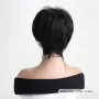 Асиметрична къса черна перука на една страна, снимка 5
