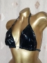  Черен сутиен от лак / винил , снимка 2