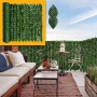 Ограда от зелени листа - панел за уединение с реалистичен вид 3 x 0,5 м, снимка 8
