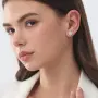 Обeци със сърце от моасанит 0.5 CT, S925 с родиево покритие – за подарък, снимка 3