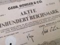 Акция за 100 райх марки | Gebr. Böhler & CO. AG | 1939г., снимка 4