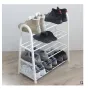 Етажерка за обувки, Органайзер, 4 рафта, Бял , снимка 1