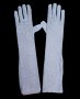 Дълги дантелени бели ръкавици
