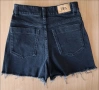 Черни дънкови шорти ZARA с висока талия, снимка 2