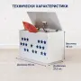Дървен детски сандък за играчки, снимка 7