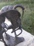 Бронзова статуетка на птици жерави, снимка 3