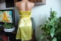 жълта рокля сатен размер С, снимка 2