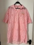 Нова елеганта розова туника  100 % памук памучна риза блуза рязяна дантела дантелена Италия , снимка 1
