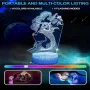Холограмна 3D LED лампа Малката Русалка-дистанционно управление 16 цвята+други режими на управление, снимка 3