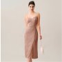 Чисто нова елегантна розова рокля Rihoas, снимка 1 - Рокли - 42081802