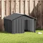 vidaXL Кучешка къща, антрацит, 116,5x103x81,5 см, поцинкована стомана, снимка 2
