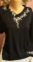Дамска Блуза с бродерия, снимка 1 - Блузи с дълъг ръкав и пуловери - 36405310