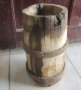 Голям хаван чутора чутура Стар дървен съд, уред, 30 см висок 