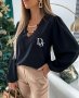 Черна блуза Dior кодVL25H, снимка 2