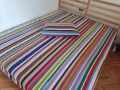 Ръчно излетен комплект на една кука - шалте/одеяло с 4 калъфки за възглавници.   , снимка 9