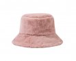 Плюшена шапка идиотка в розов цвят