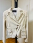 Бяло кадифено сако със златисто, снимка 1