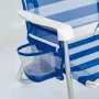 Плажен стол със сини райета с дръжки и джоб 62x58x63cm S_1151302, снимка 3