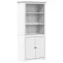 vidaXL Етажерка за книги BODO бяла 82x40x173 см бор масив, снимка 1