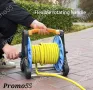 Преносима макара с градински маркуч 25м., пръскачка, накрайници, снимка 7