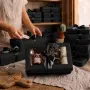 Нови 12 броя черни подаръчни кутии с прозорец и сатенена панделка 27x16x6 см, снимка 7