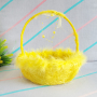 2842 Кошничка за великденски яйца с декорация панделка и пух, снимка 4