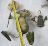 Градинска декорация: 5 броя стари луди жаби, жаба -  метал пружини лот и крокодил, снимка 9