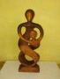 Стара Дървена Фигура , Статуетка от Махагон., снимка 1