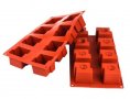8 бр куб кубчета закривени с дупка силиконов молд форма фондан шоколад гипс сапун свещ, снимка 1 - Форми - 39398013