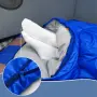 Туристически спален чувал 2 в 1 с качулка, 210 × 70 см, син, снимка 5